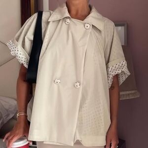 ISO buci opaleye trench raincoat in the sand/tan color size xs/s